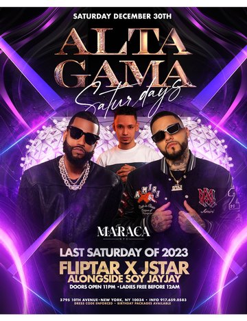 Event Alta Gama Saturdays Pre New Years Eve At Maraca NYC