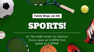 Event Sports Night  Family Bingo at The HUB