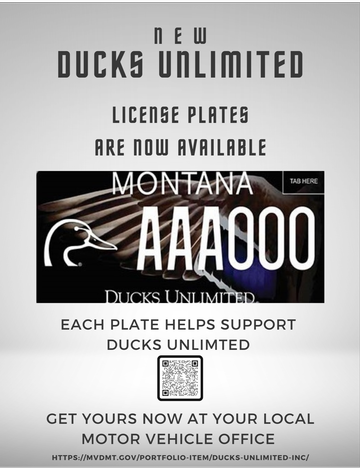 Event Montana Ducks Unlimited License Plates