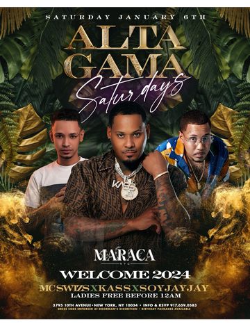 Event Alta Gama Saturdays New Years Hangover At Maraca NYC