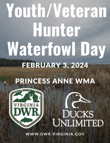 Event Youth/Veteran Hunter Waterfowl Day - Princess Anne WMA