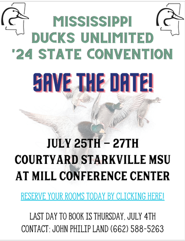 Event Mississippi DU State Convention- July 25th-27th: Starkville, MS