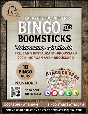 Event Lafayette Bingo for Boomsticks