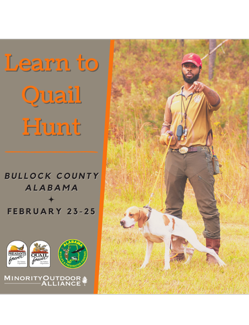 Event Minority Outdoor Alliance - Adult Learn to Quail Hunt Experience