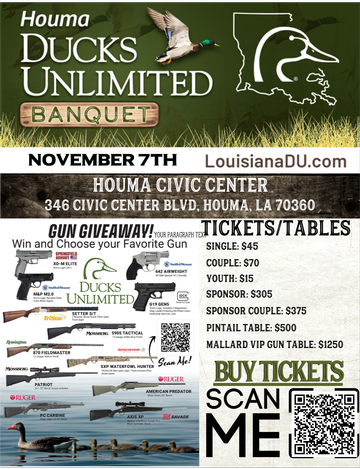 Event Houma Ducks Unlimited Banquet and Outdoor Show