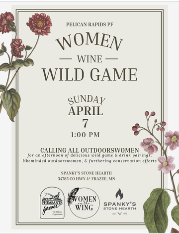 Event Women, Wine & Wild Game by Pelican River!