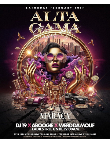 Event Alta Gama Saturdays Pre Valentines Day Weekend At Maraca NYC