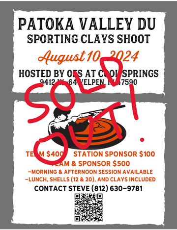 Event Patoka Valley Ducks Unlimited Sporting Clay Shoot- SOLD OUT!!!