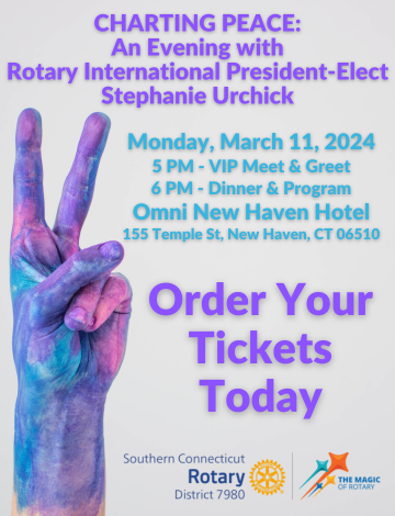 Event CHARTING PEACE: An Evening with Rotary International President-Elect, Stephanie Urchick