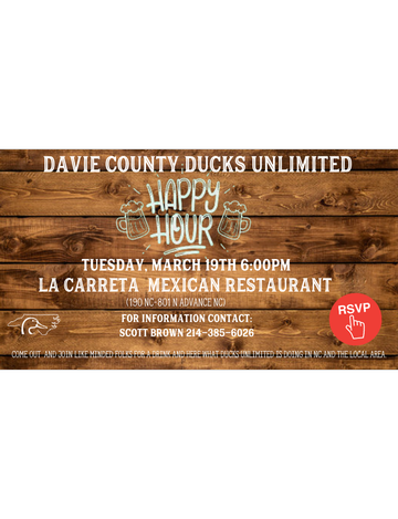 Event Davie County Ducks Unlimited Happy Hour