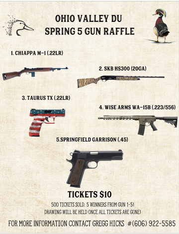 Event Ohio Valley DU Spring Gun Raffle