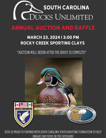 Event South Carolina Ducks Unlimited & SCYSF Post Shoot Auction & Raffle