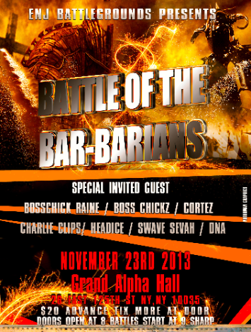 Event BATTLE OF THE BAR-BARIANS