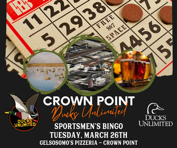 Event Crown Point Ducks Unlimited Sportsman's Bingo -SOLD OUT!!!