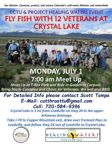 Event Fly Fish at Crystal Lake with Project Healing Waters Veterans