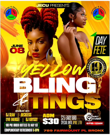 Event J.E.C.U Yellow Bling & Tings