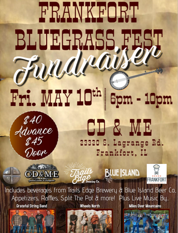 Event 2024 Frankfort Bluegrass Festival Fundraiser at CD & ME