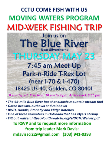 Event CCTU Moving Waters - Mid-Week Fishing Trip