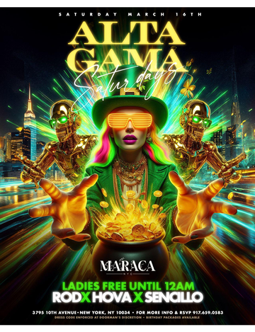 Event Alta Gama Saturdays Pre St. Patricks Day At Maraca NYC