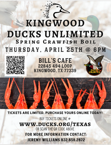 Event Kingwood Ducks Unlimited Crawfish Boil