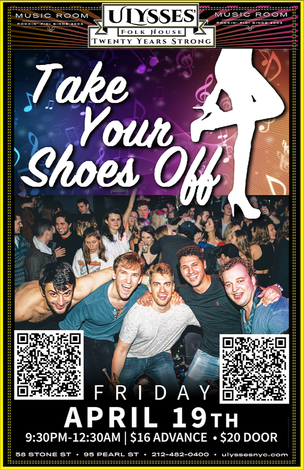 Event Take Your Shoes Off @ Ulysses Folk House - Friday January 26th, 2024