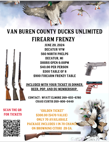 Event Van Buren County DU Firearm Frenzy