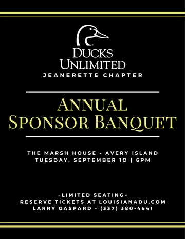 Event Jeanerette Sponsor Banquet