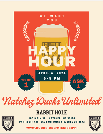 Event Natchez Ducks Unlimited "Happy Hour"