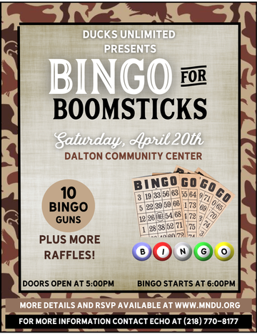 Event Bingo for Boomsticks (Dalton)