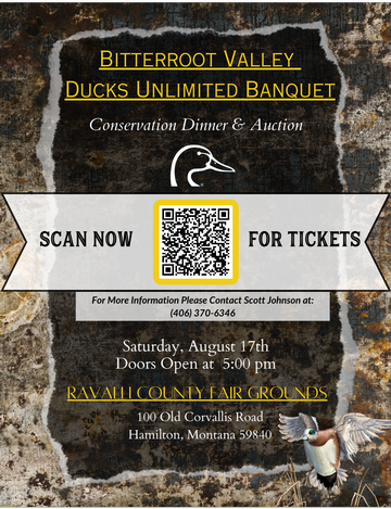Event Bitterroot Valley (Hamilton) Ducks Unlimited Banquet