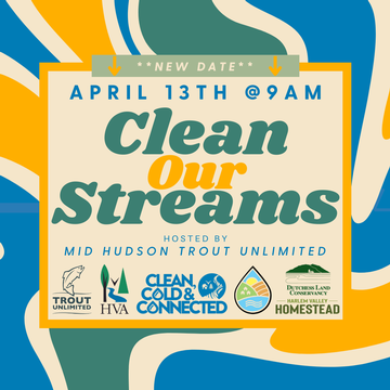 Event **New Date**  CLEAN OUR STREAMS- Tributary Stream Cleanup Event!