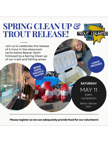 Event NWATU Trout in the Classroom Trout Release and Spring Clean up