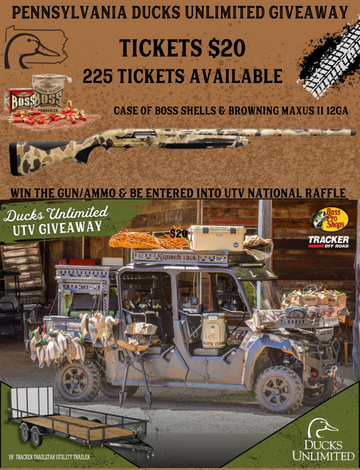 Event PA DU Browning Maxus, Case of Ammo & ATV Entry Raffle