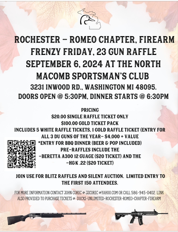Event Ducks Unlimited, Rochester-Romeo Chapter,  Firearm Frenzy