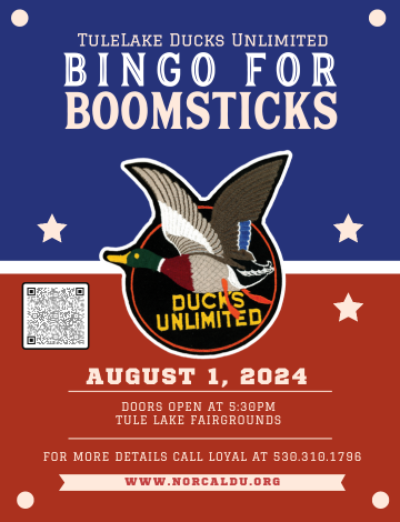 Event Tule Lake Bingo for Boomsticks 2024