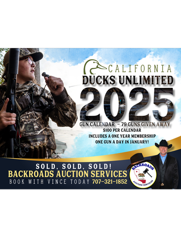 Event 2025 California Ducks Unlimited Gun Calendar Giveaway