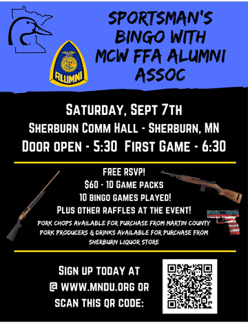 Event Sportsman's Bingo W/MCW FFA Alumni Association
