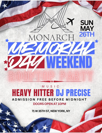 Event Memorial Day Rooftop Party At Monarch Rooftop