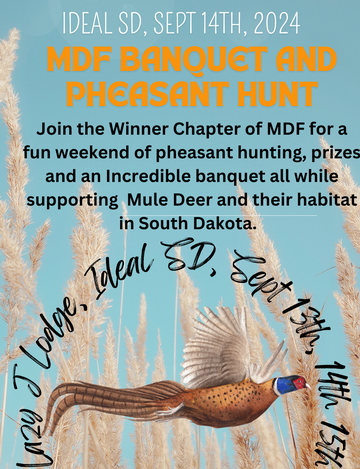 Event Ideal, SD - Rosebud Chapter Banquet & Pheasant Hunt