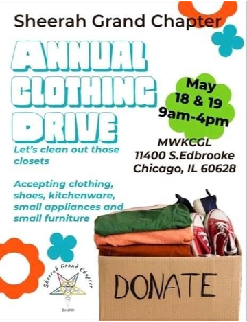 Event Sheerah Grand Chapter Annual Clothing Drive