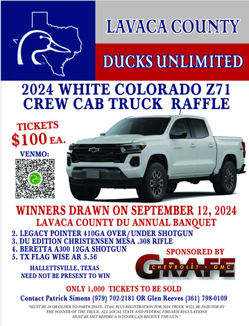 Event Lavaca County Truck Raffle Sponsored by GRAFE Chevrolet