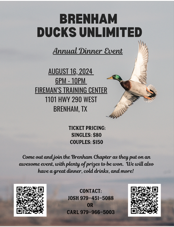 Event Brenham Ducks Unlimited Dinner