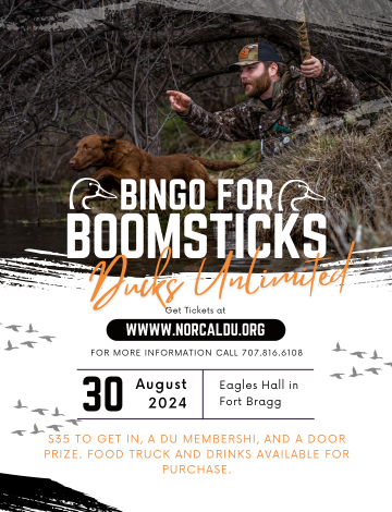 Event Bingo for Boomsticks Fort Bragg 2024