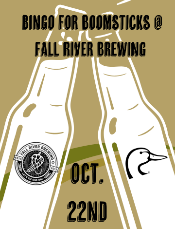 Event Bingo for Boomsticks Fall River Brewing October 22, 2024