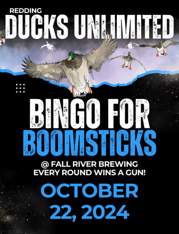 Event Bingo for Boomsticks Fall River Brewing October 22, 2024