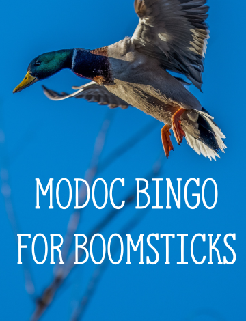 Event Bingo for Boomsticks in Modoc County 2025