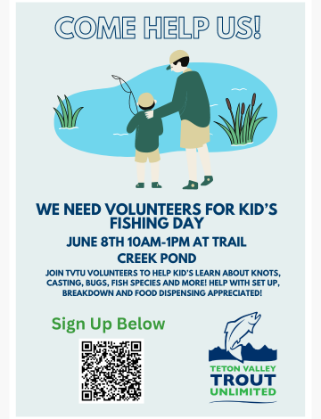 Event Volunteer to Help with Teton Valley Kid's Fishing Day
