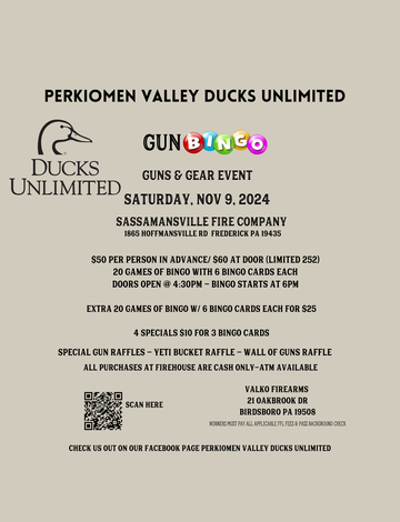 Event Perkiomen Valley Gun Bingo 