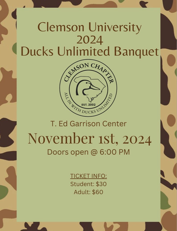 Event 22nd Anniversary Clemson Ducks Unlimited Banquet