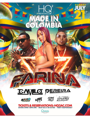 Event Made In Colombia Pool Party Farina Live With DJ Camilo At HQ2 Beachclub